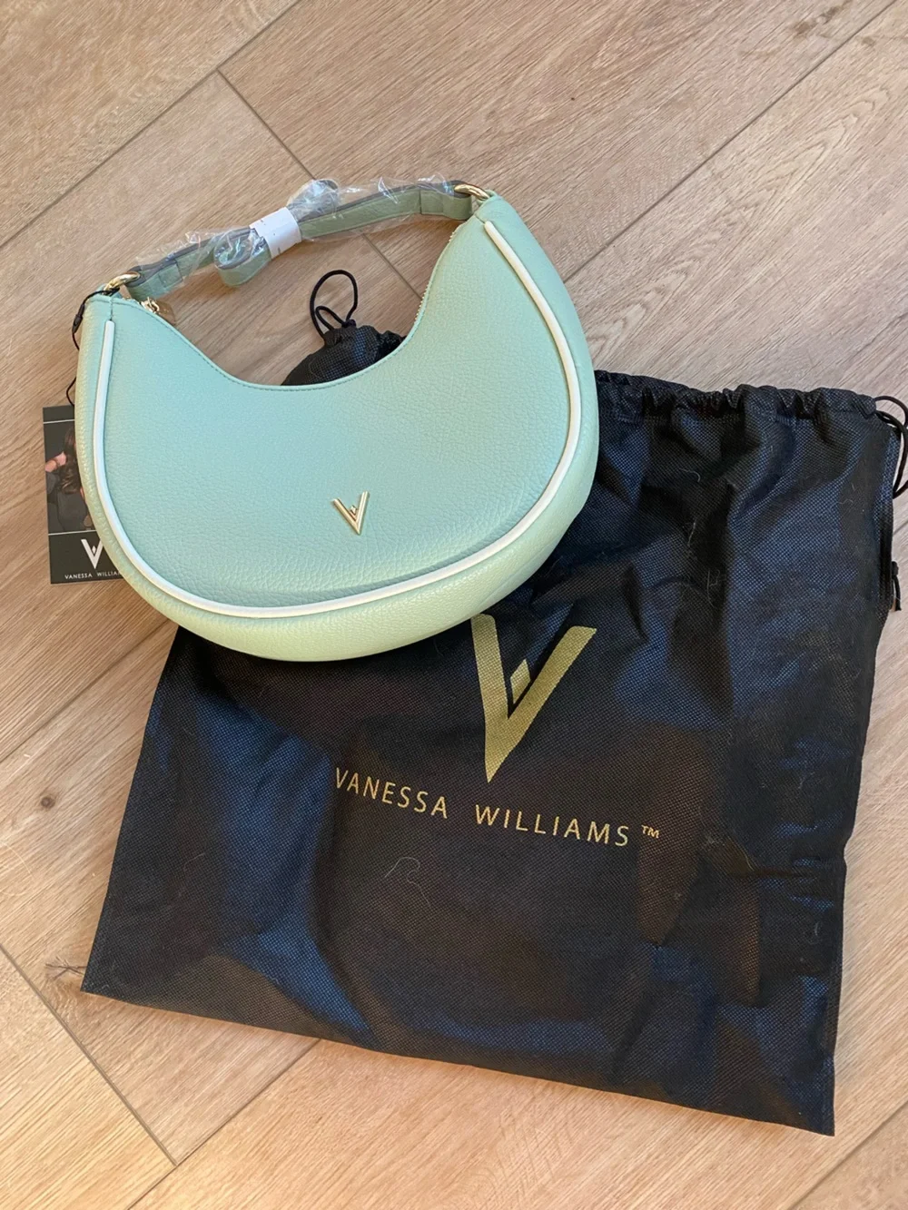 Vanessa Williams Crescent Hobo Bag in Mint Green